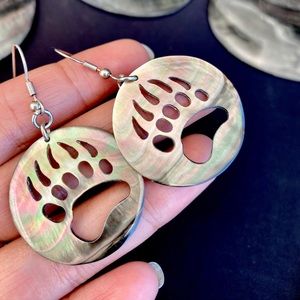 Bear Paw grizzly tracks design earrings